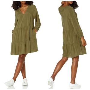 The Drop Women's @Caralynmirand Ruffle-Neck Tiered Mini Dress